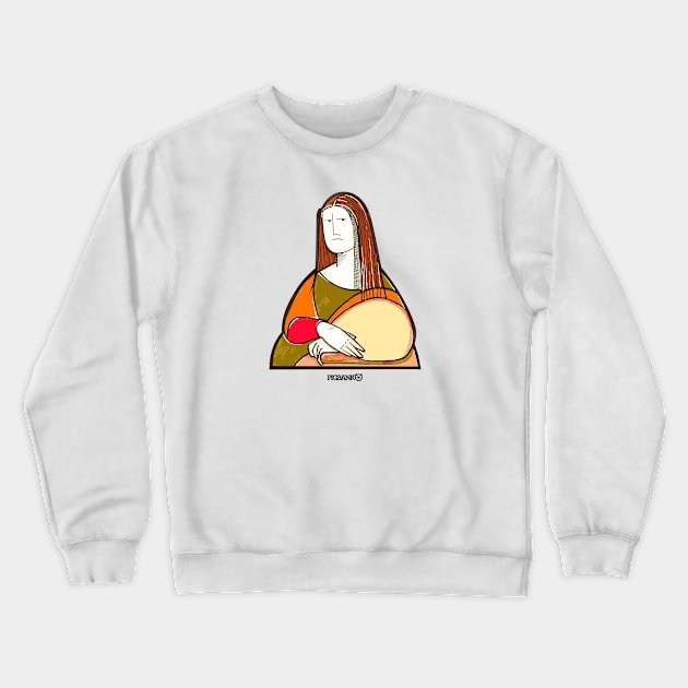 Monalisa Crewneck Sweatshirt by Pigbanko